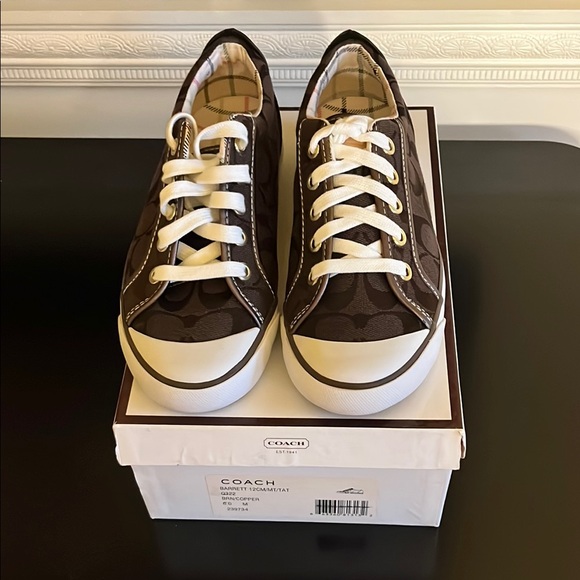 Coach Brown copper Sneakers size 6 vintage new - Picture 1 of 3